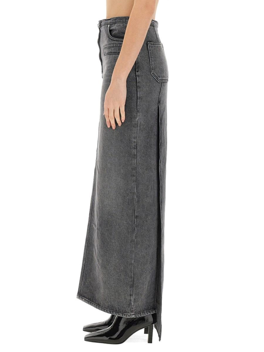 COURREGES GONNA IN DENIM DI COTONE