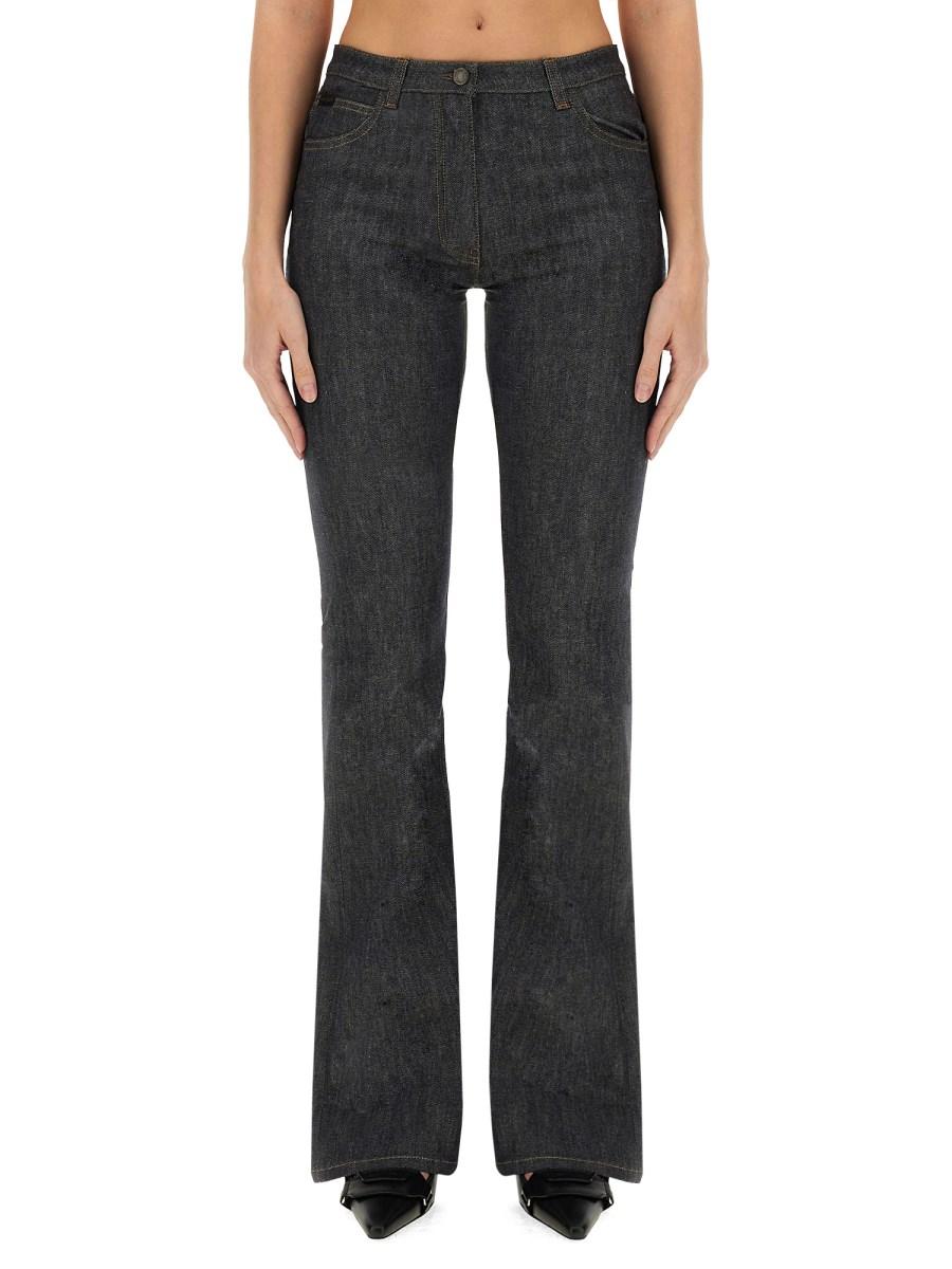 COURREGES JEANS BOOTCUT IN DENIM DI COTONE