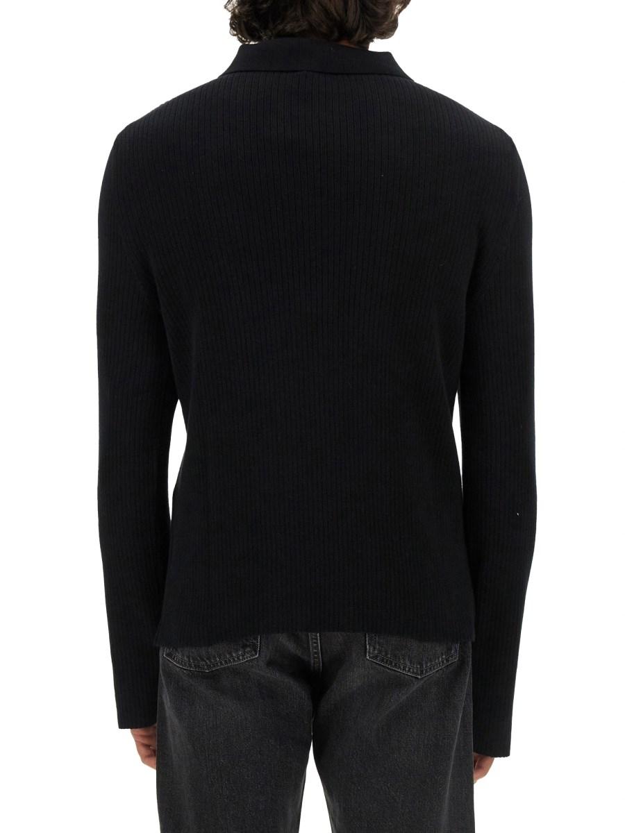 COURREGES POLO IN MISTO DI LANA CON LOGO