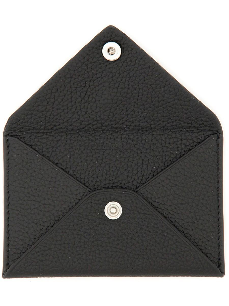 COURREGES PORTACARTE A BUSTA IN PELLE CON AC STUD