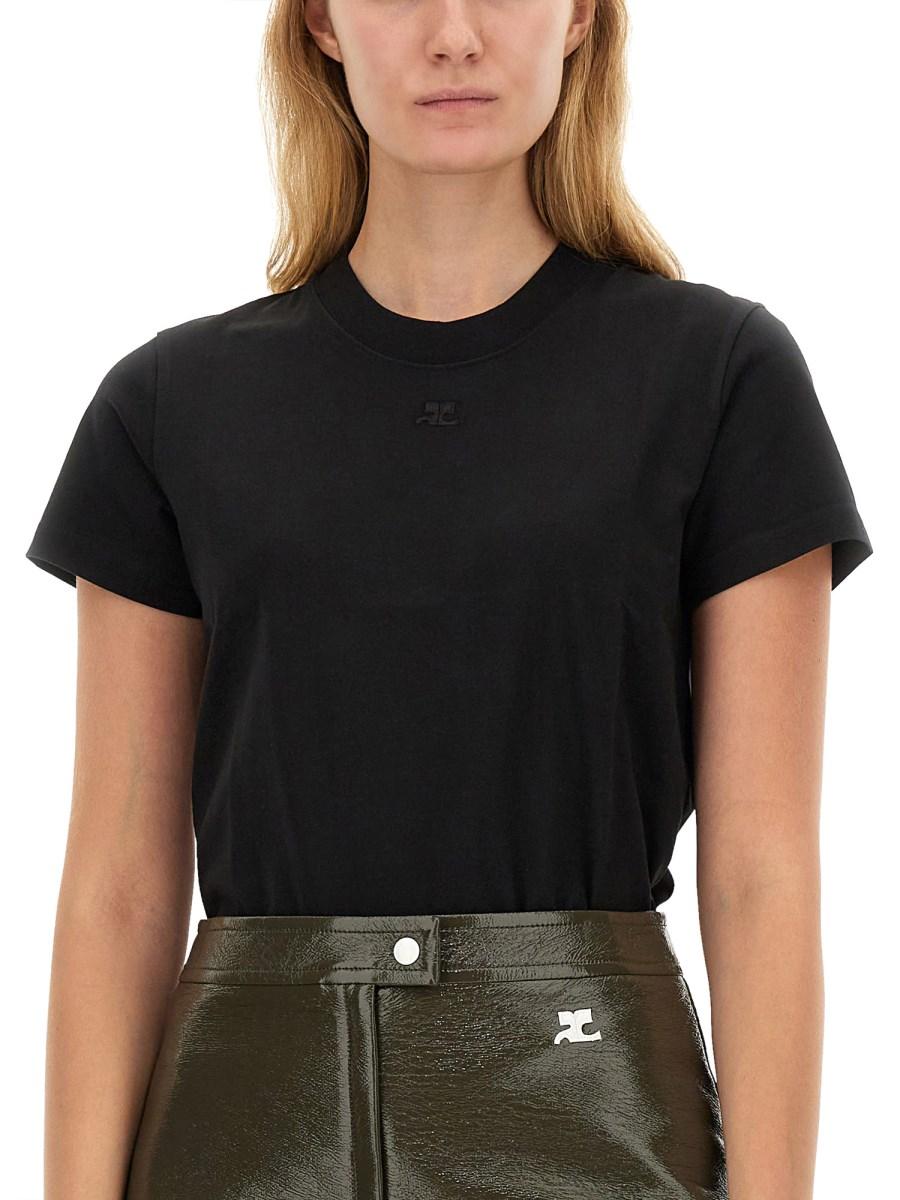 COURREGES T-SHIRT IN COTONE