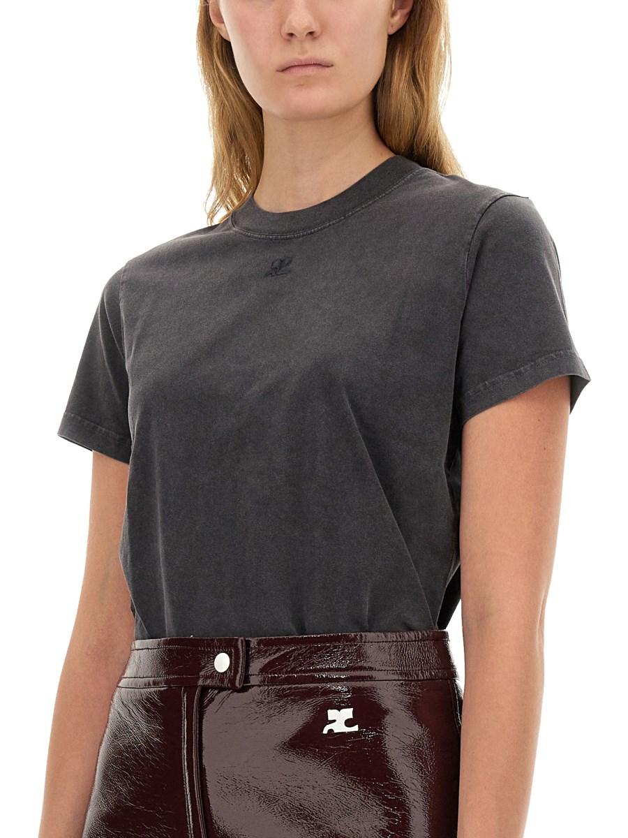 COURREGES T-SHIRT IN COTONE