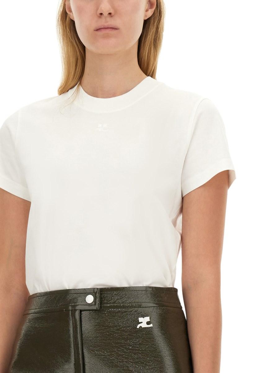 COURREGES T-SHIRT IN COTONE