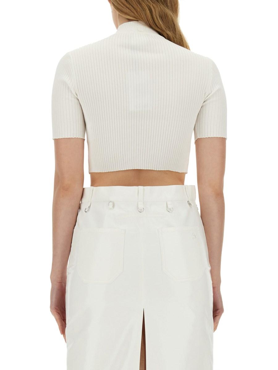 COURREGES TOP CROPPED IN MAGLIA