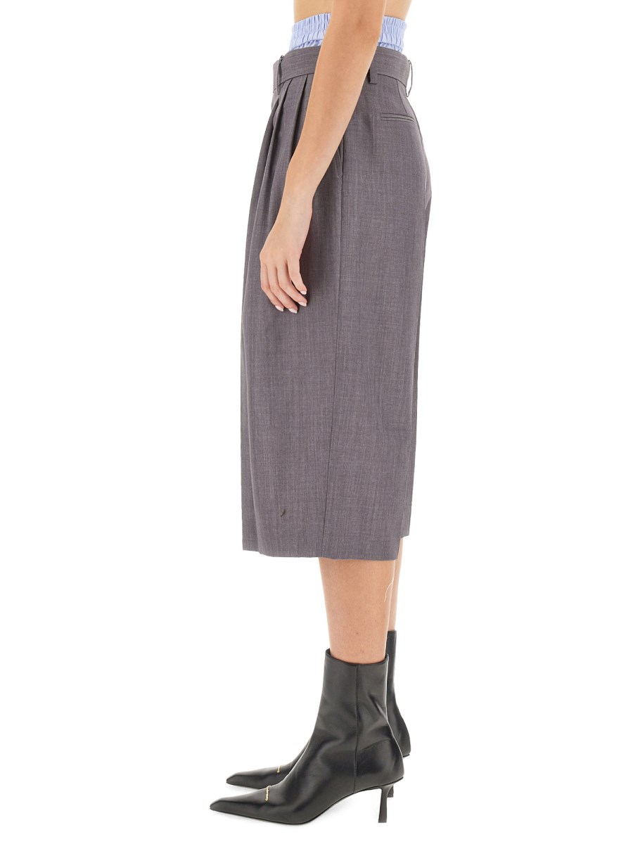 ALEXANDER WANG CULOTTE SARTORIALI CON BOXER A VITA ALTA