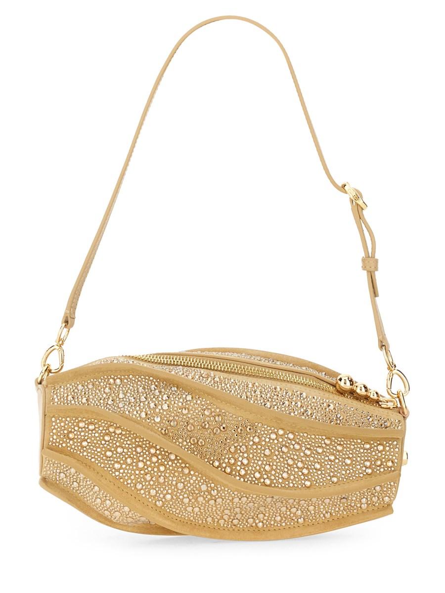 CULT GAIA CLUTCH MYRNA IN PELLE CON STRASS