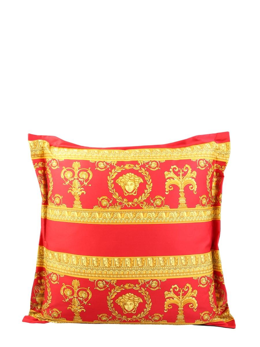 VERSACE CUSCINO DOUBLE-FACE IN COTONE CON STAMPA I ♡ BAROQUE