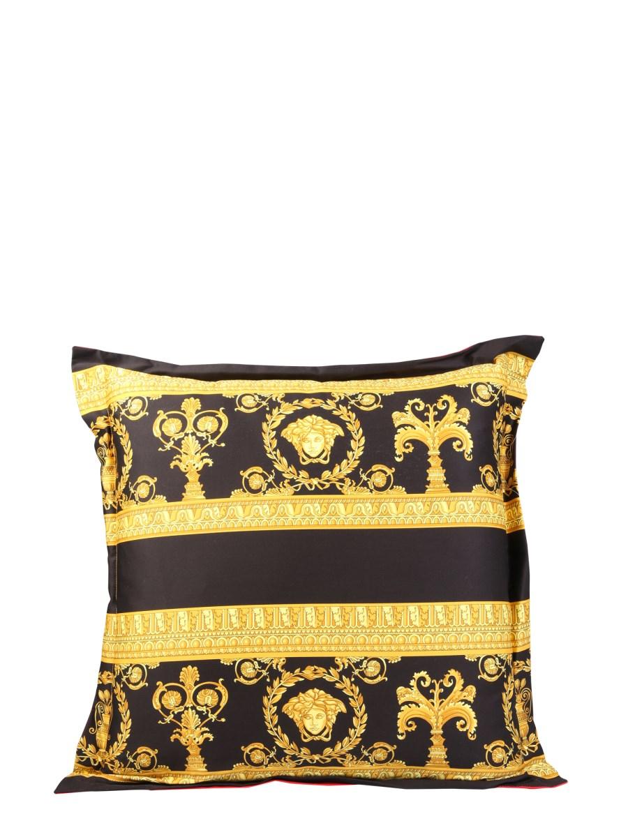 VERSACE CUSCINO DOUBLE-FACE IN COTONE CON STAMPA I ♡ BAROQUE