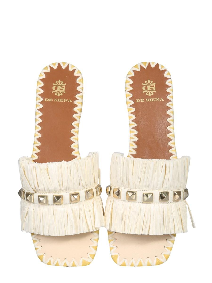 DE SIENA SHOES SANDALO AURELIA IN RAFIA