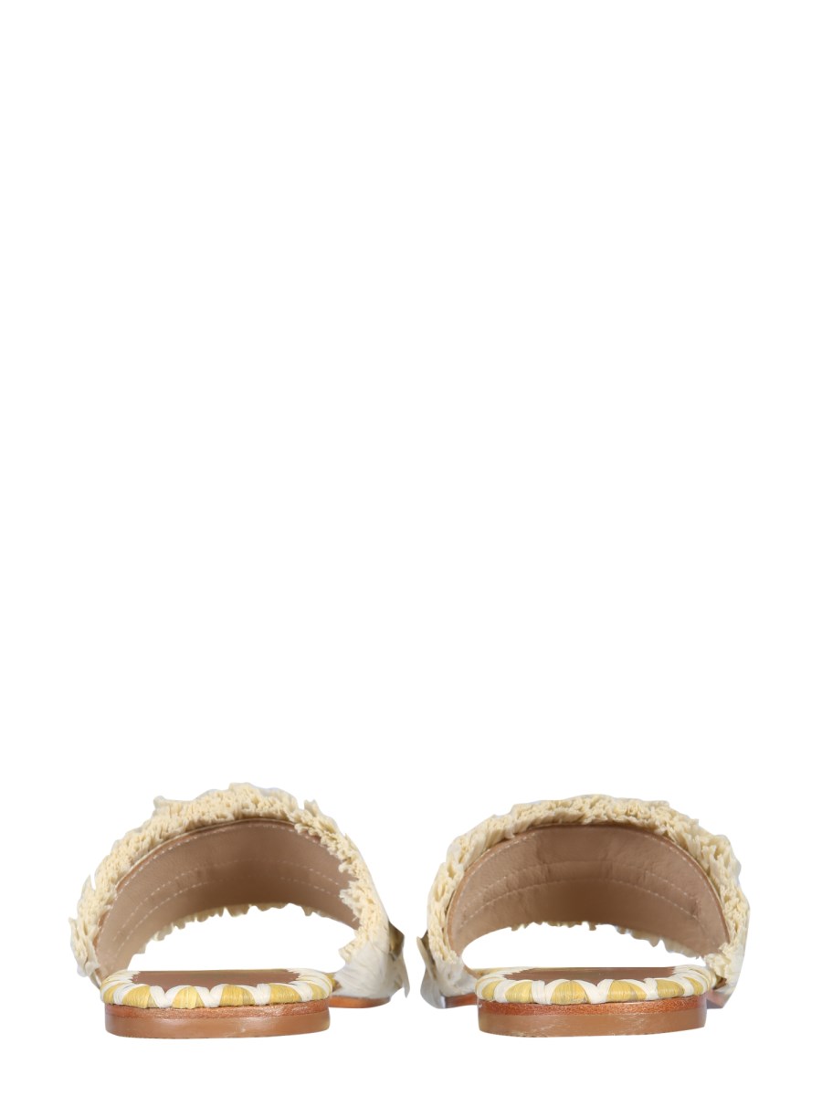 DE SIENA SHOES SANDALO AURELIA IN RAFIA