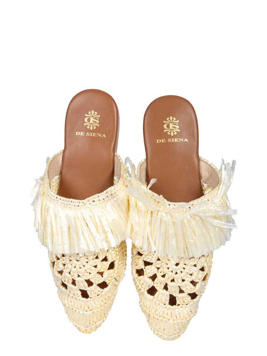 DE SIENA SHOES SANDALO "MARILÙ" IN RAFIA