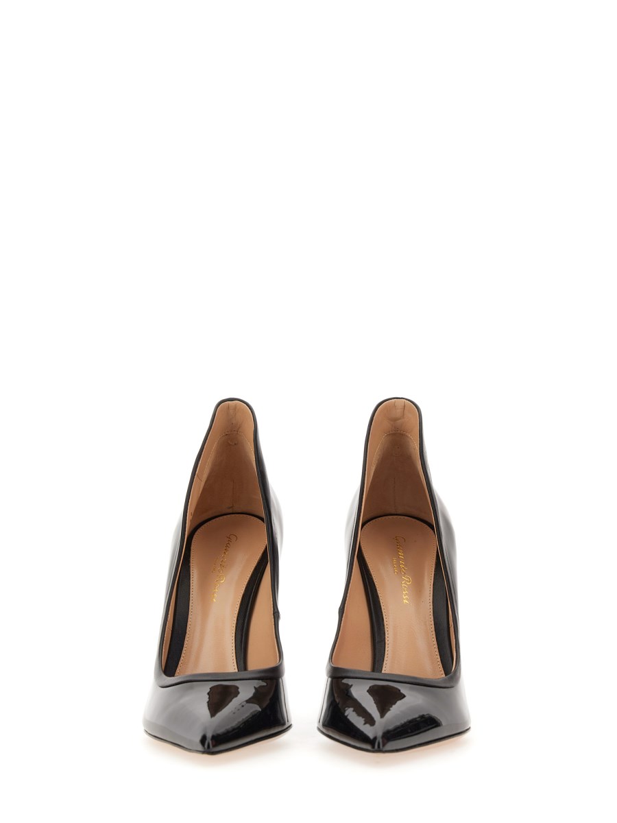 GIANVITO ROSSI DÈCOLLETÈ TUXEDO IN PELLE EFFETTO VERNICE