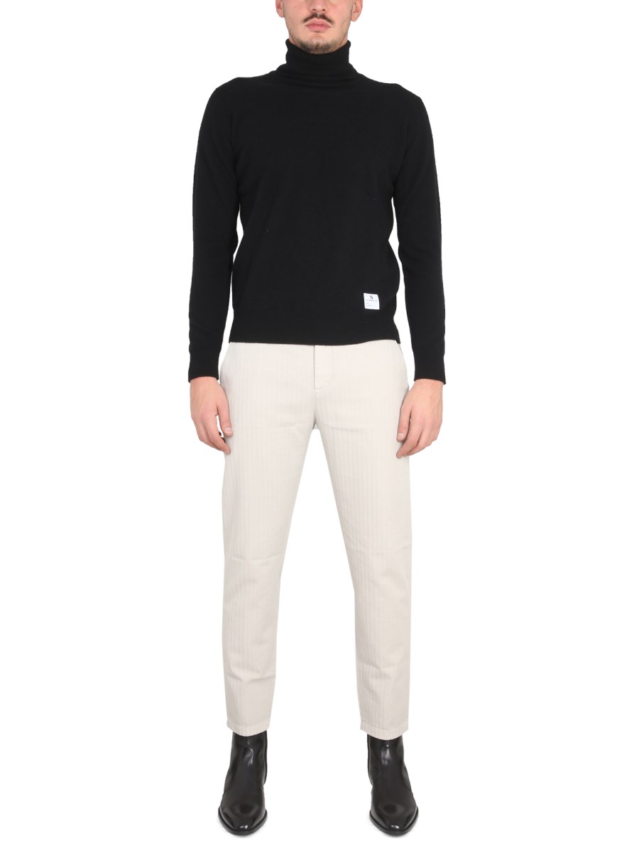 DEPARTMENT FIVE PANTALONE IN COTONE CON PATCH LOGO