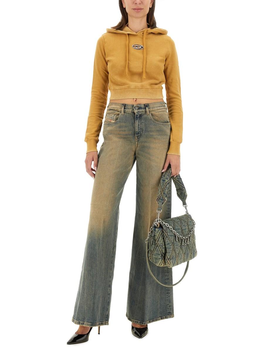 DIESEL FELPA F-SLIMMY IN COTONE