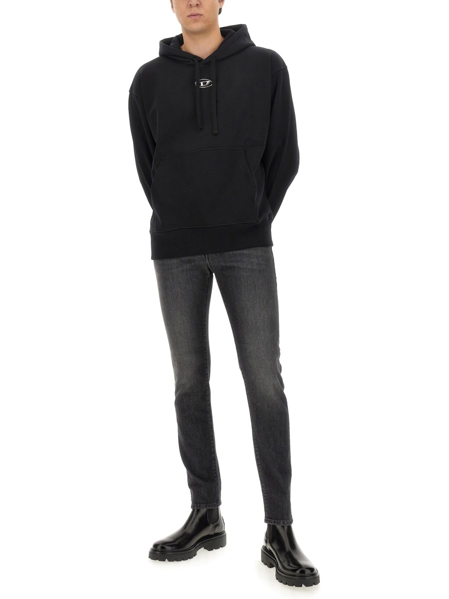 DIESEL FELPA IN COTONE CON LOGO