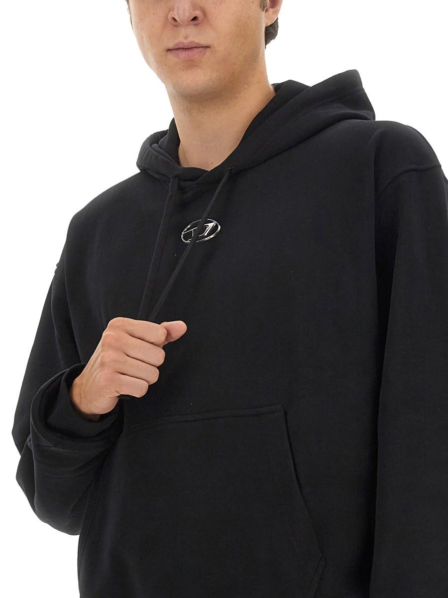 DIESEL FELPA IN COTONE CON LOGO