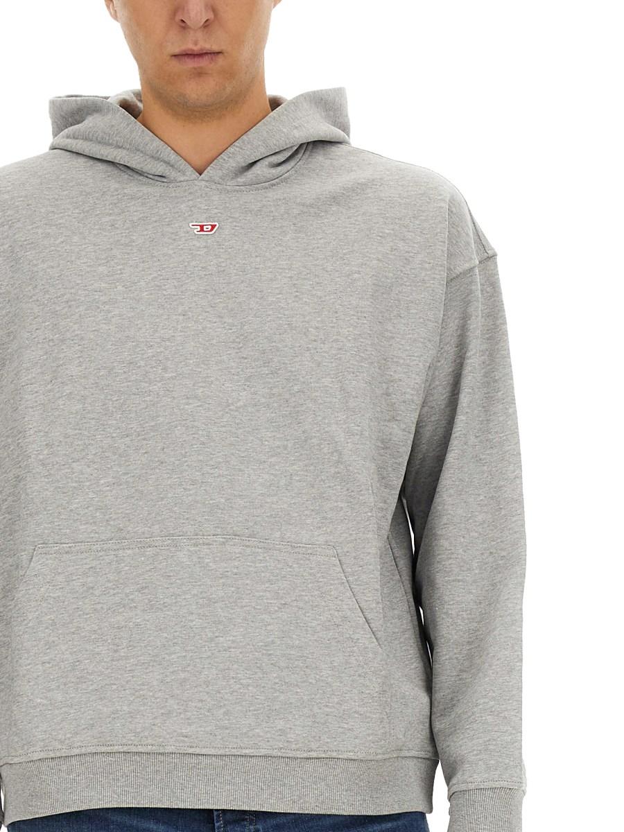 DIESEL FELPA S-BOXT-HOOD-D IN JERSEY DI COTONE