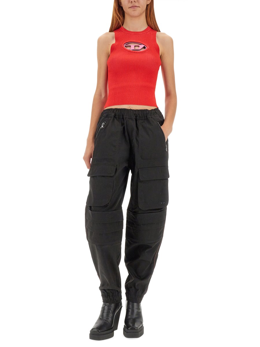 DIESEL PANTALONE CARGO P-MIRT IN TWILL DI NYLON