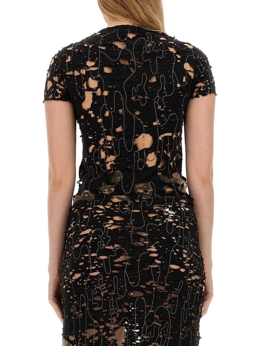 DIESEL T-SHIRT DISTRESSED