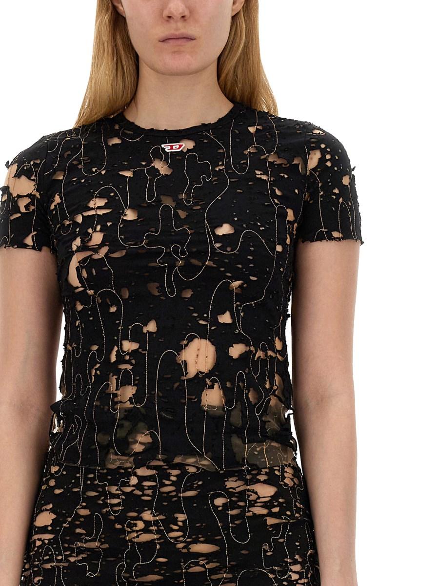 DIESEL T-SHIRT DISTRESSED