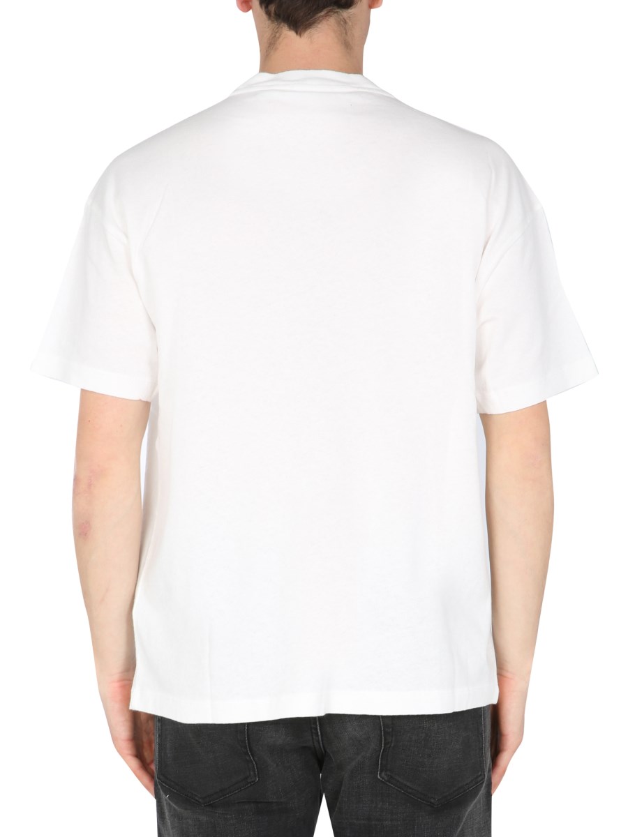 DIESEL T-SHIRT GIROCOLLO IN COTONE CON PATCH LOGO