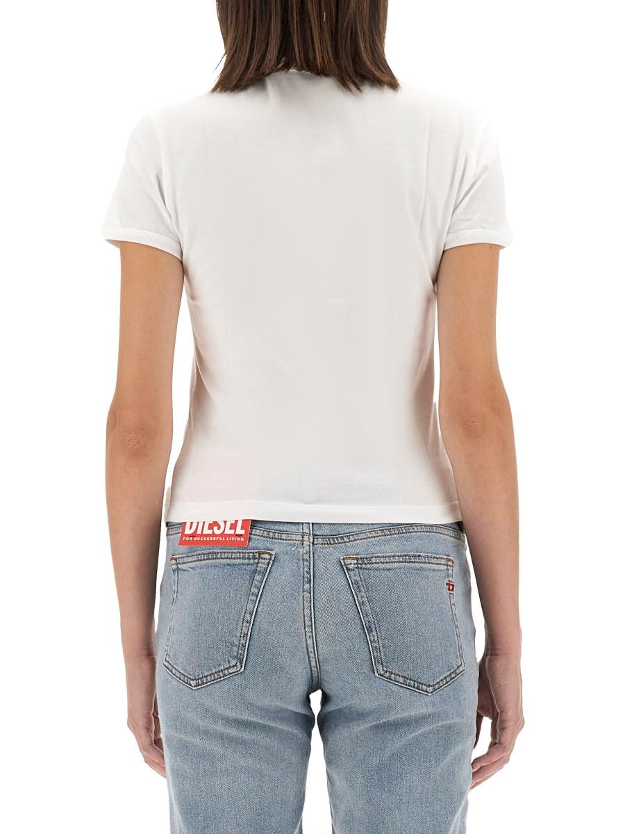 DIESEL T-SHIRT IN JERSEY DI COTONE CON LOGO