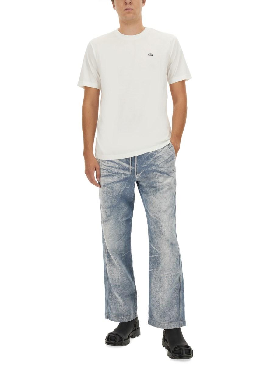 DIESEL T-SHIRT IN JERSEY DI COTONE CON LOGO