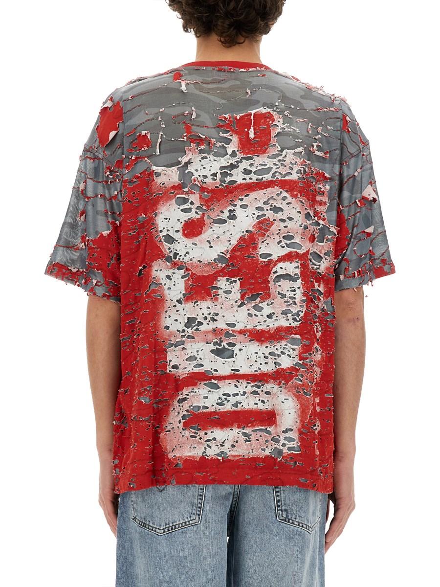 DIESEL T-SHIRT T-BOXT-PEEL IN JERSEY DI COTONE