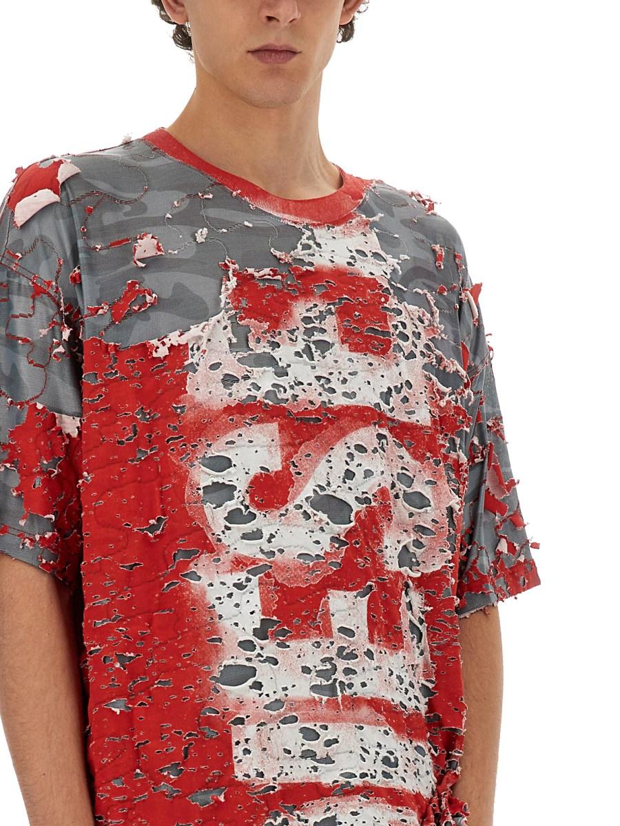 DIESEL T-SHIRT T-BOXT-PEEL IN JERSEY DI COTONE