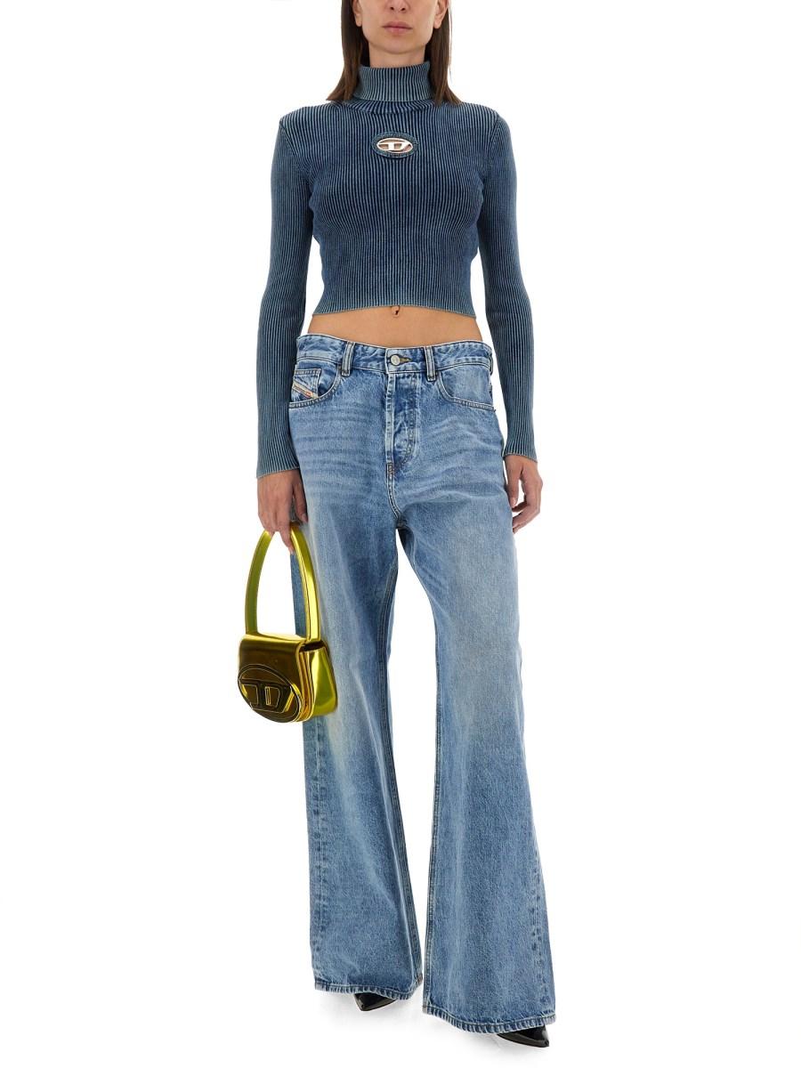 DIESEL TOP CON LOGO IN COTONE