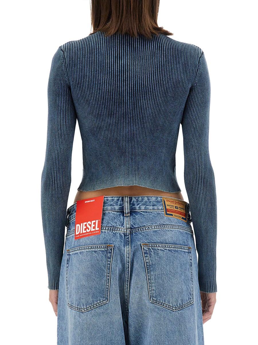 DIESEL TOP CON LOGO IN COTONE