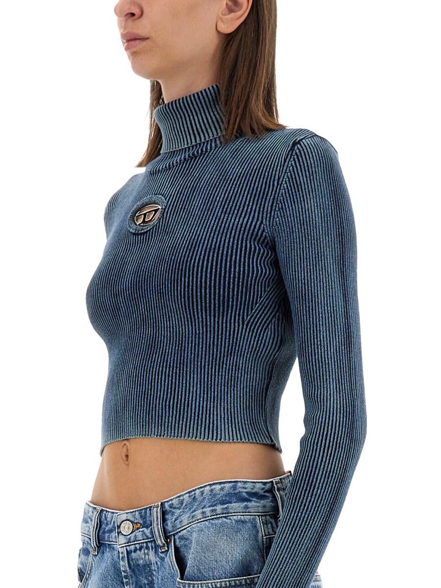 DIESEL TOP CON LOGO IN COTONE