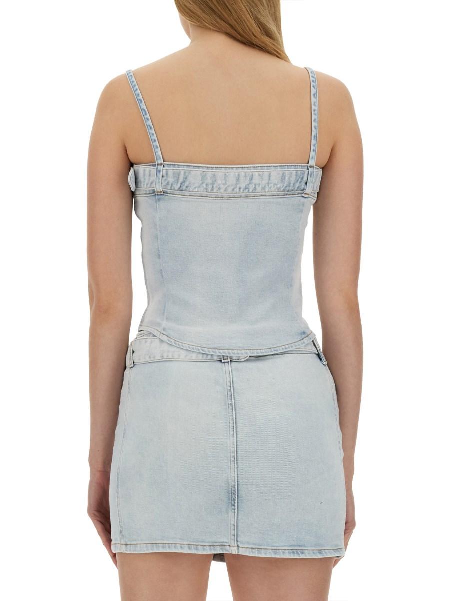 DIESEL TOP "DE-LUCY-S" IN DENIM DI COTONE