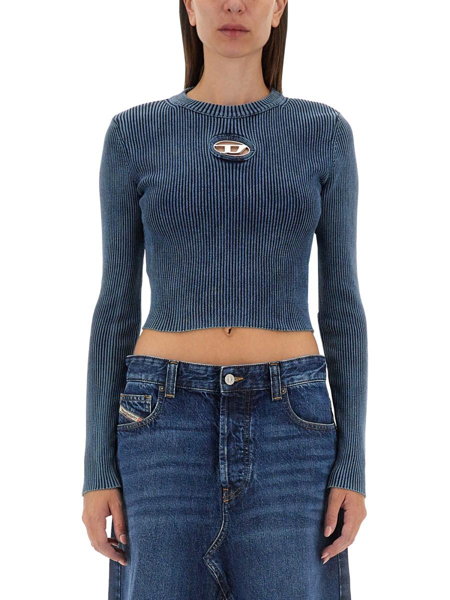 DIESEL TOP IN COTONE CON LOGO