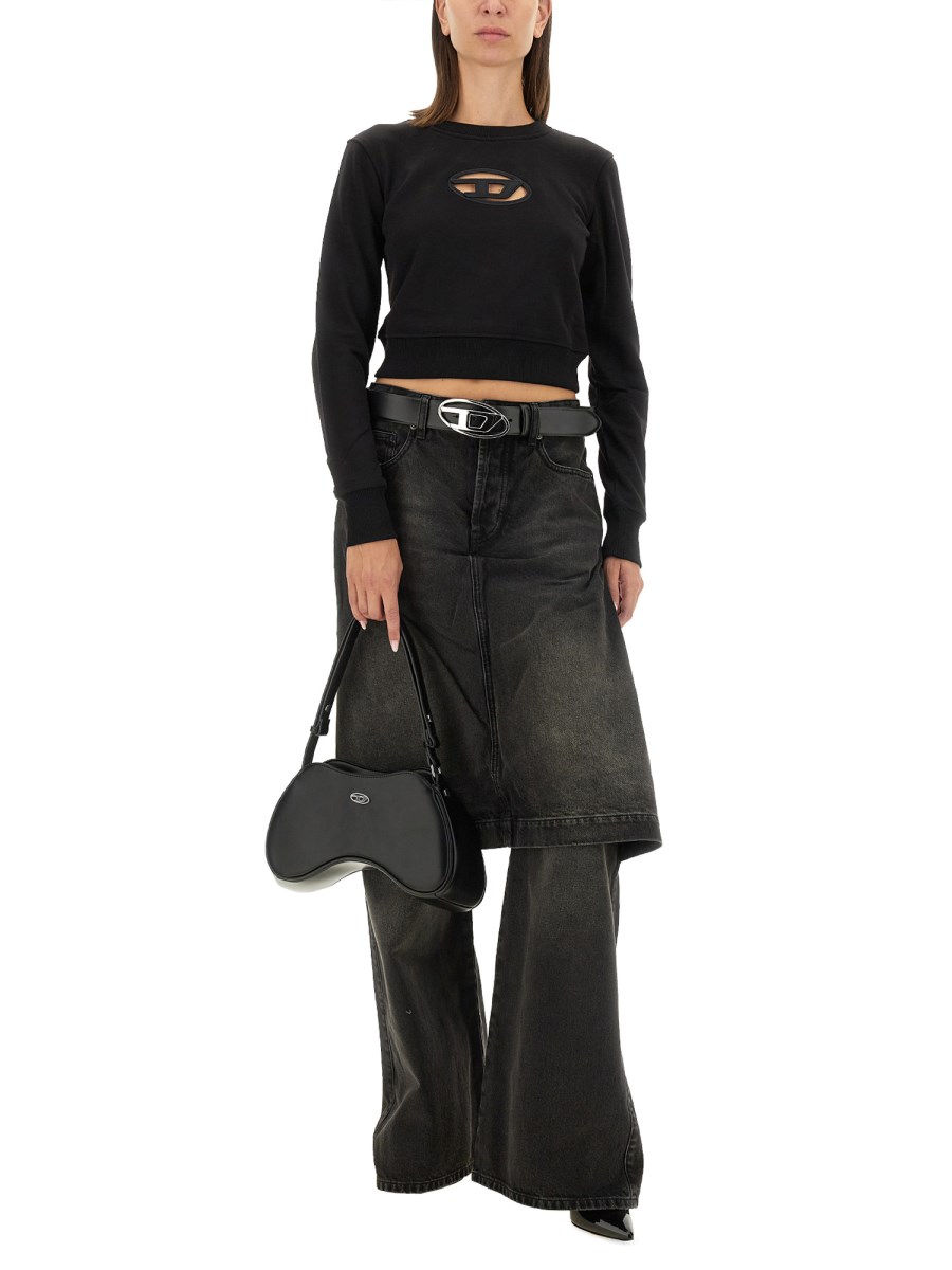 DIESEL TOP IN MAGLIA DI COTONE CON LOGO