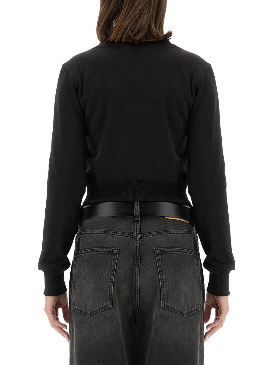 DIESEL TOP IN MAGLIA DI COTONE CON LOGO