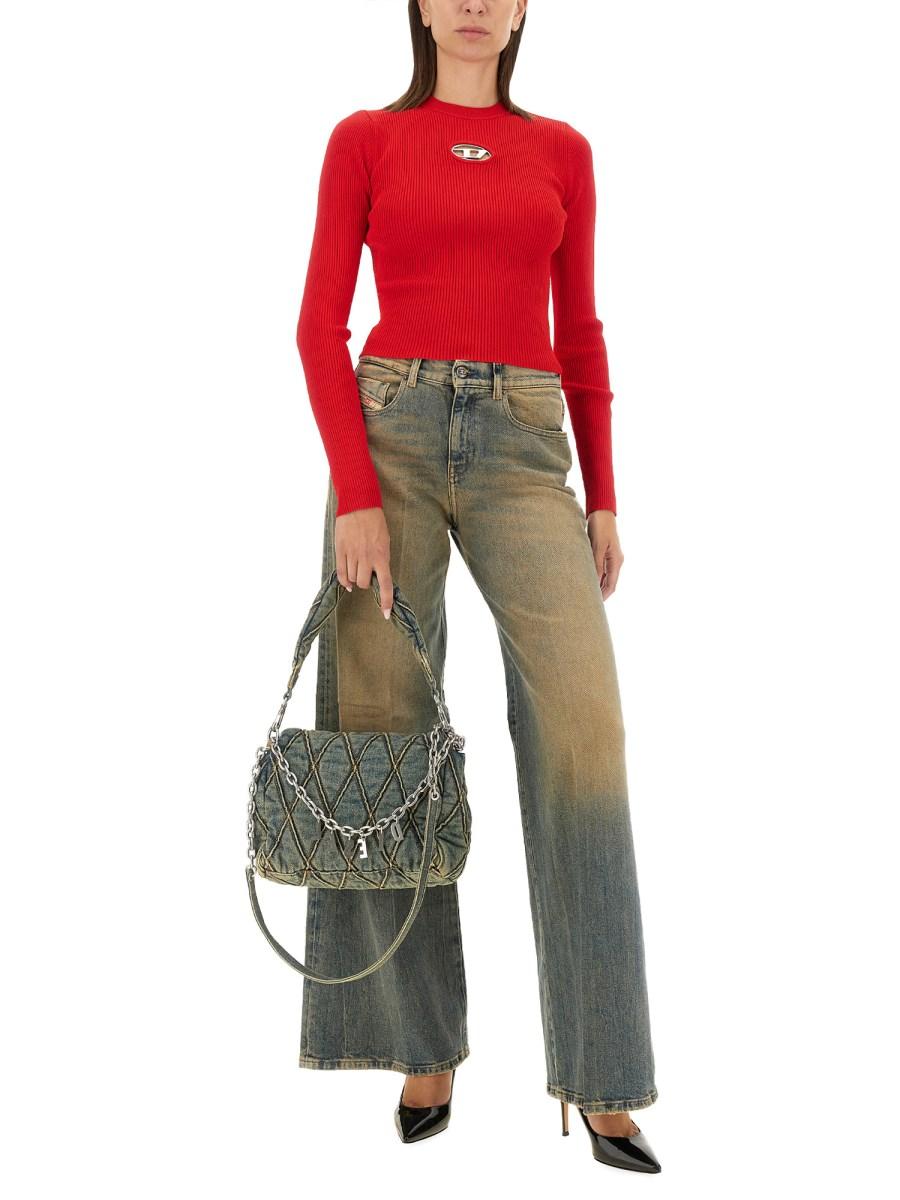 DIESEL TOP M-VALARI IN MISTO VISCOSA