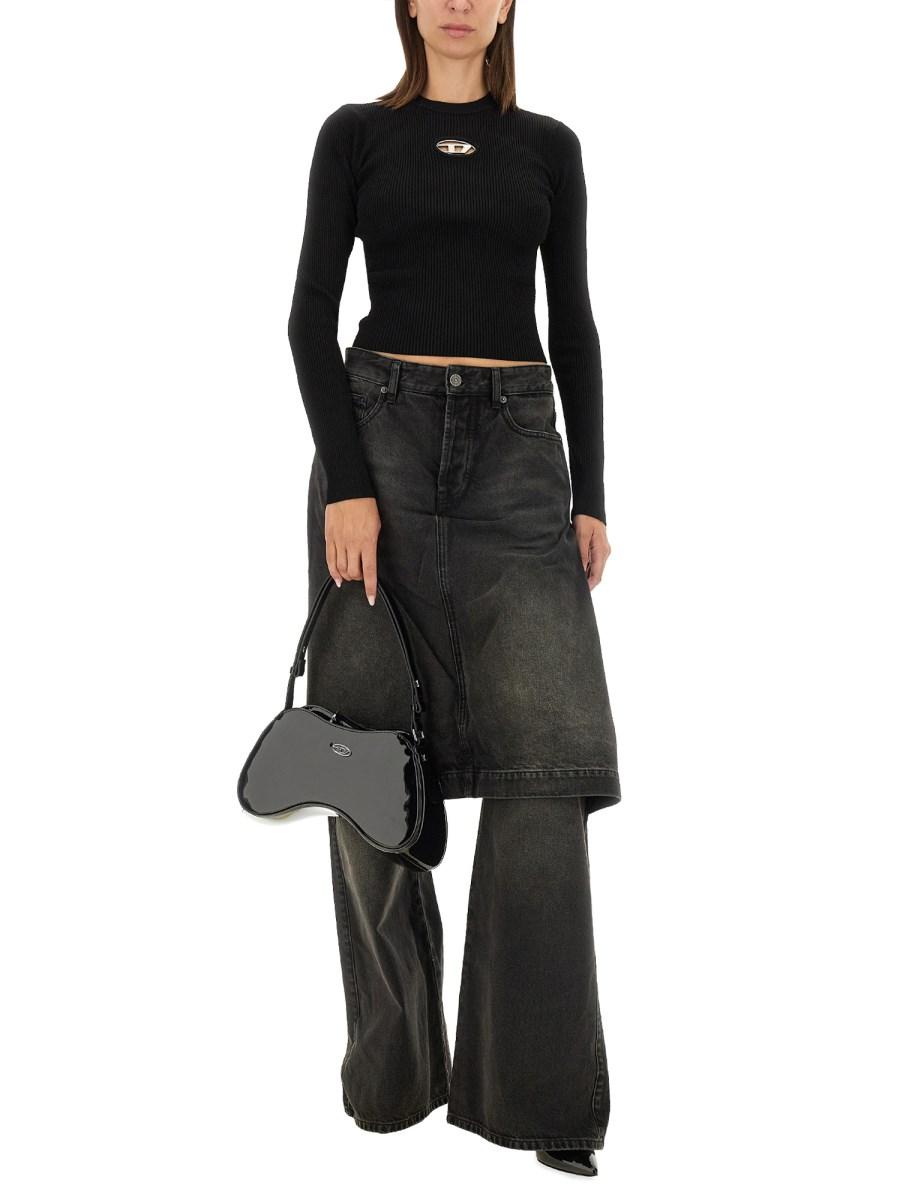 DIESEL TOP M-VALARI IN MISTO VISCOSA