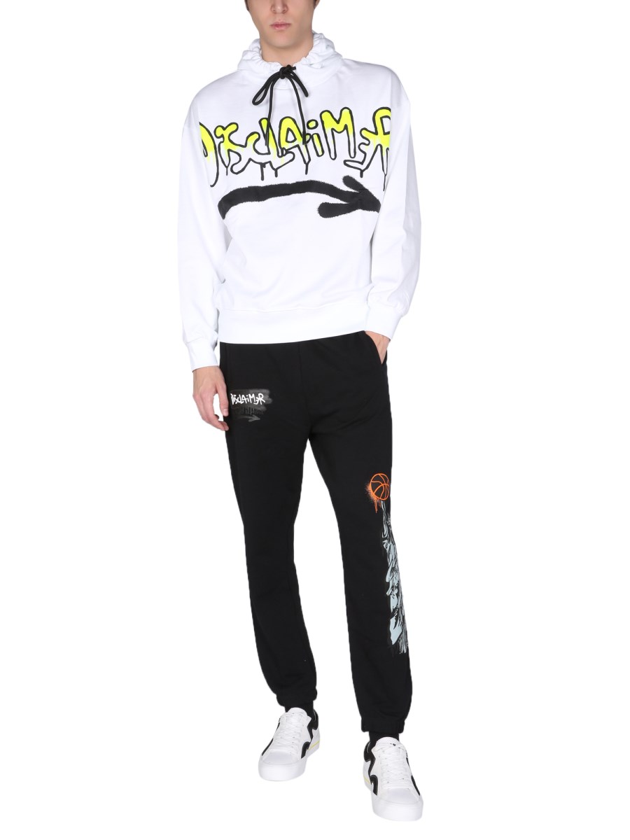DISCLAIMER FELPA IN COTONE CON STAMPA LOGO
