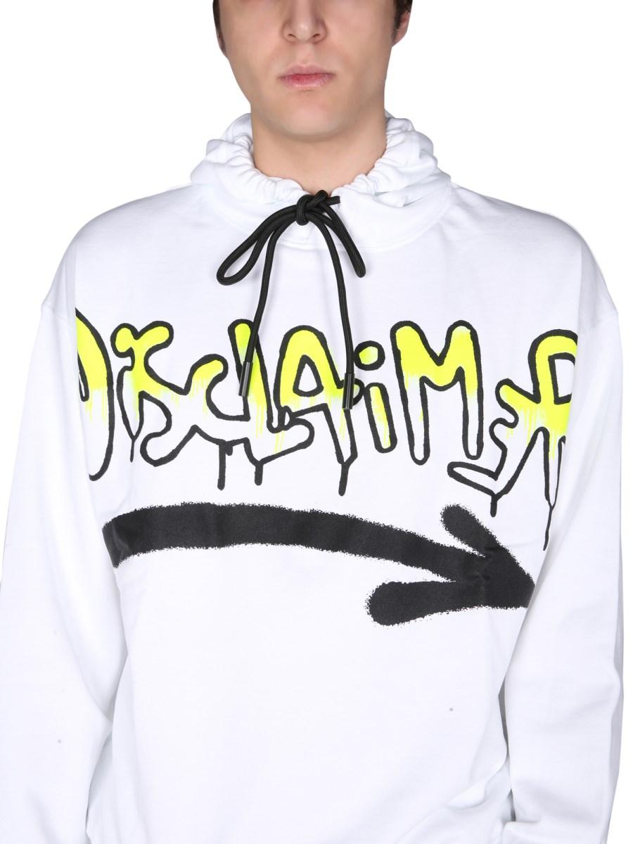 DISCLAIMER FELPA IN COTONE CON STAMPA LOGO