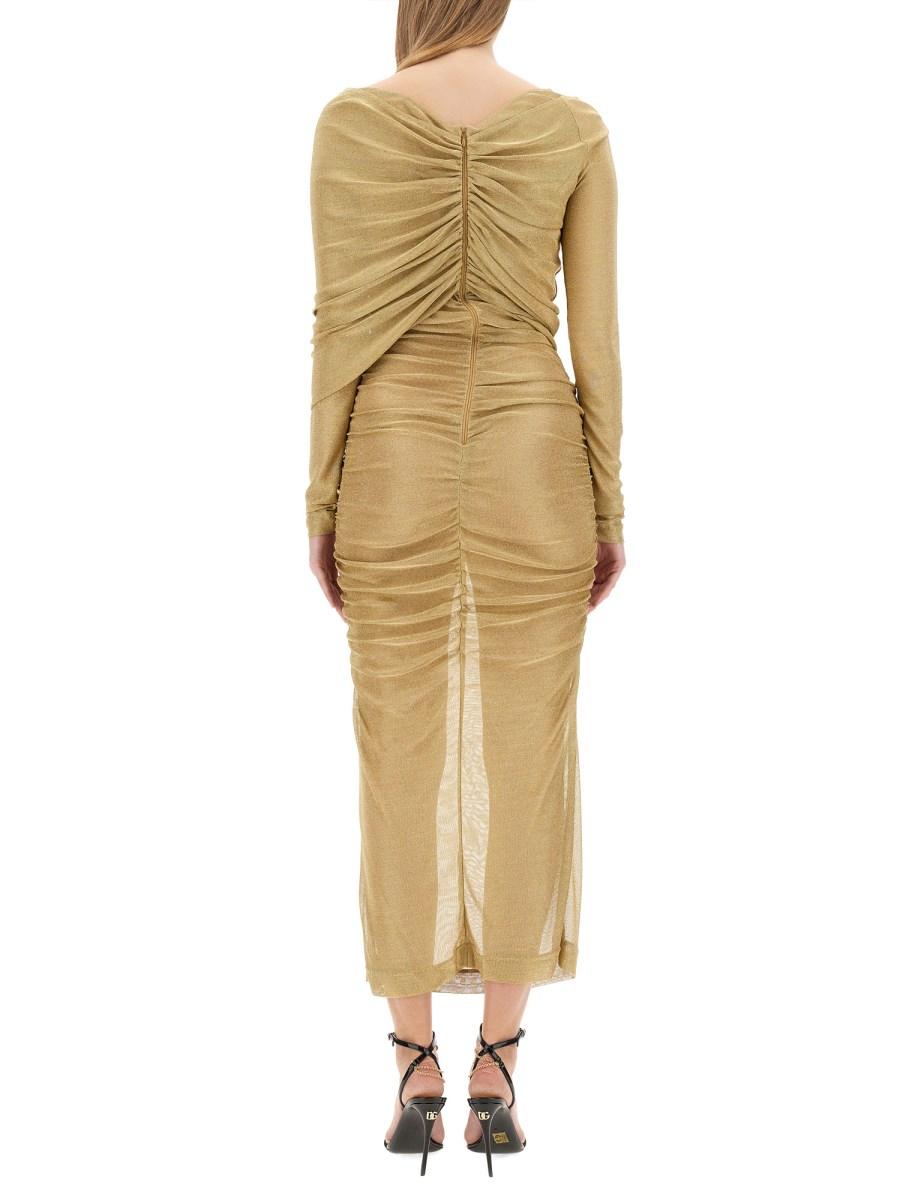 DOLCE & GABBANA ABITO LONGUETTE IN MAGLIA LUREX