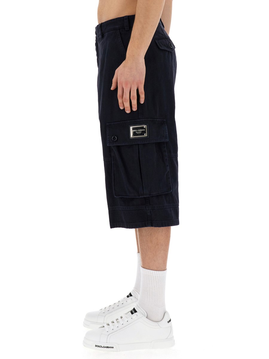 DOLCE & GABBANA BERMUDA CARGO IN POPELINE DI COTONE