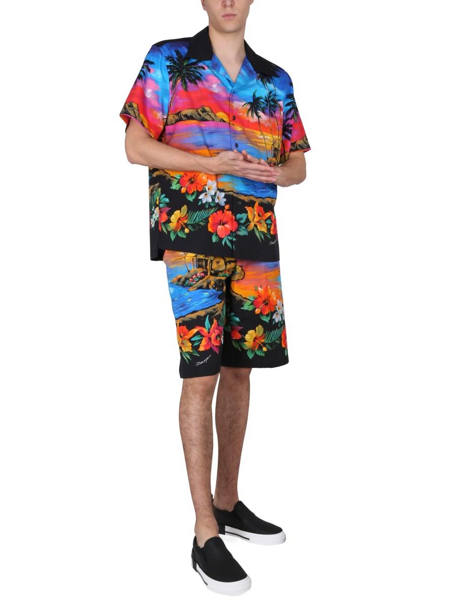 DOLCE & GABBANA BERMUDA CON STAMPA SUNSET