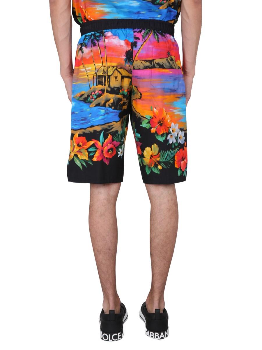 DOLCE & GABBANA BERMUDA CON STAMPA SUNSET