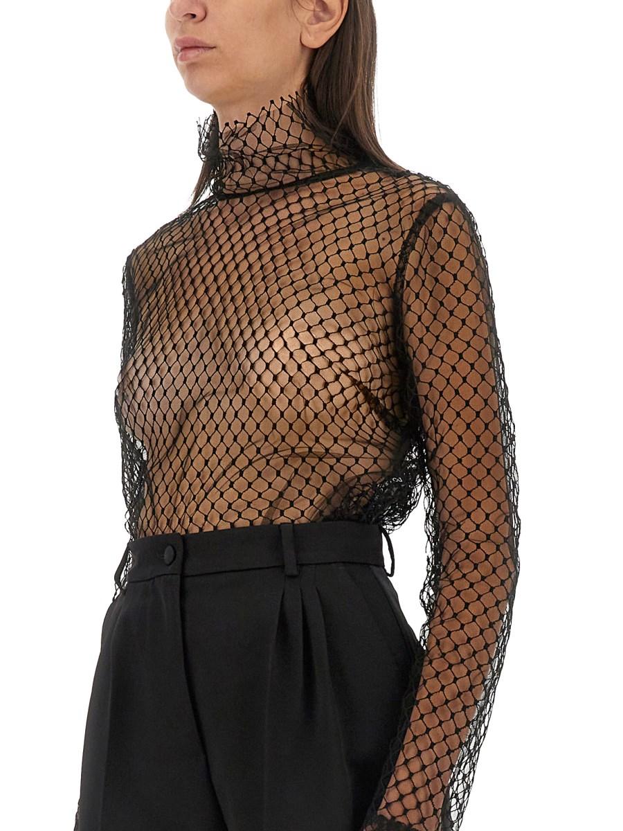 DOLCE & GABBANA BLUSA IN RETE