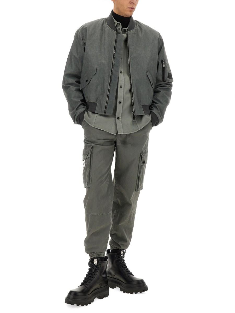 DOLCE & GABBANA BOMBER OVER IN TELA DI LINO