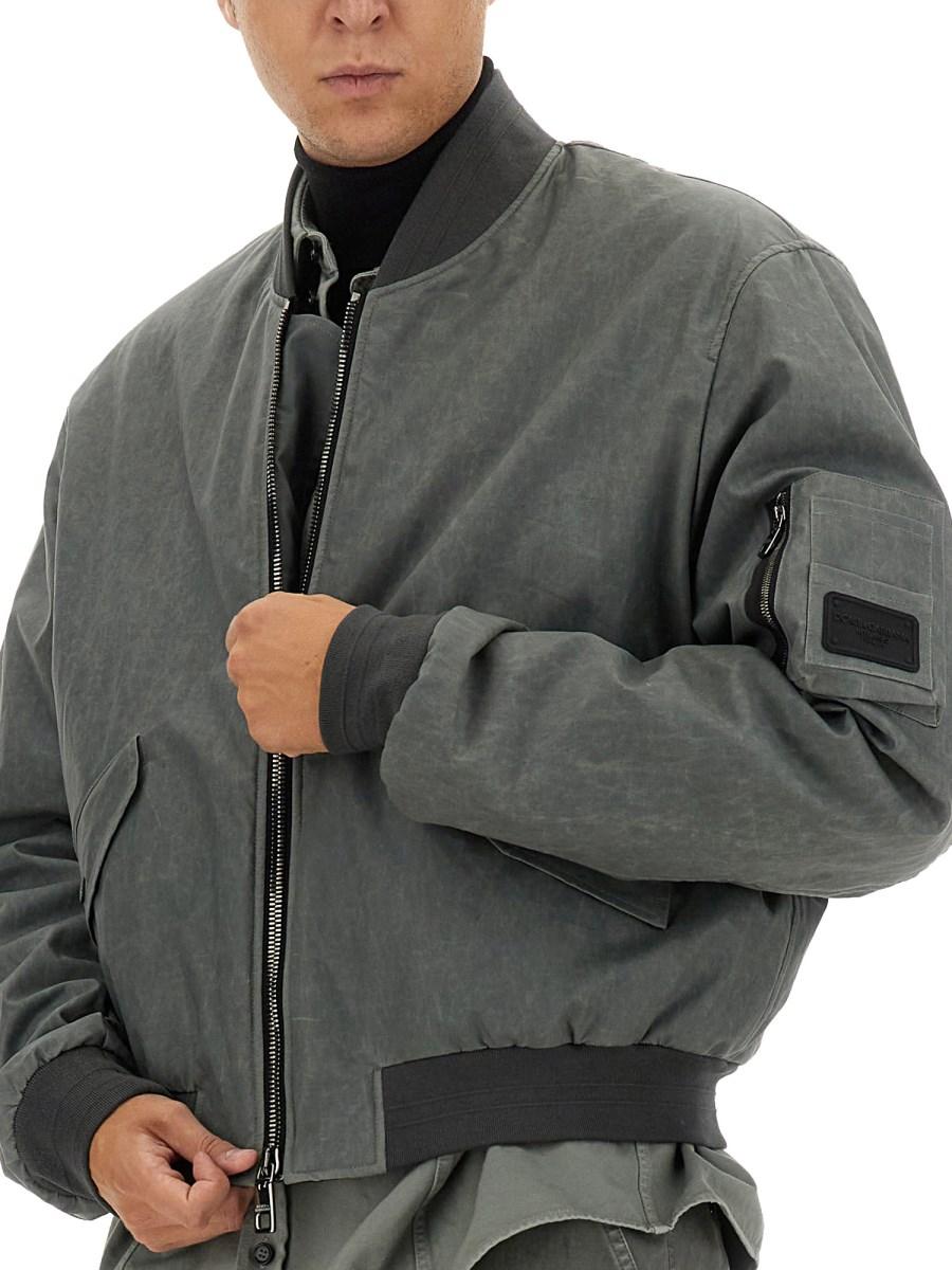DOLCE & GABBANA BOMBER OVER IN TELA DI LINO