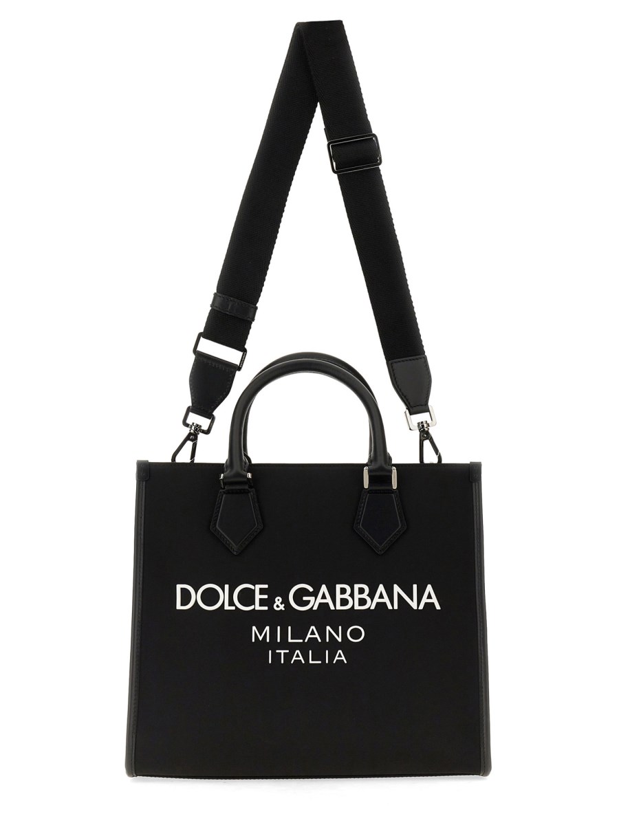 DOLCE & GABBANA BORSA SHOPPING CON LOGO E TRACOLLA