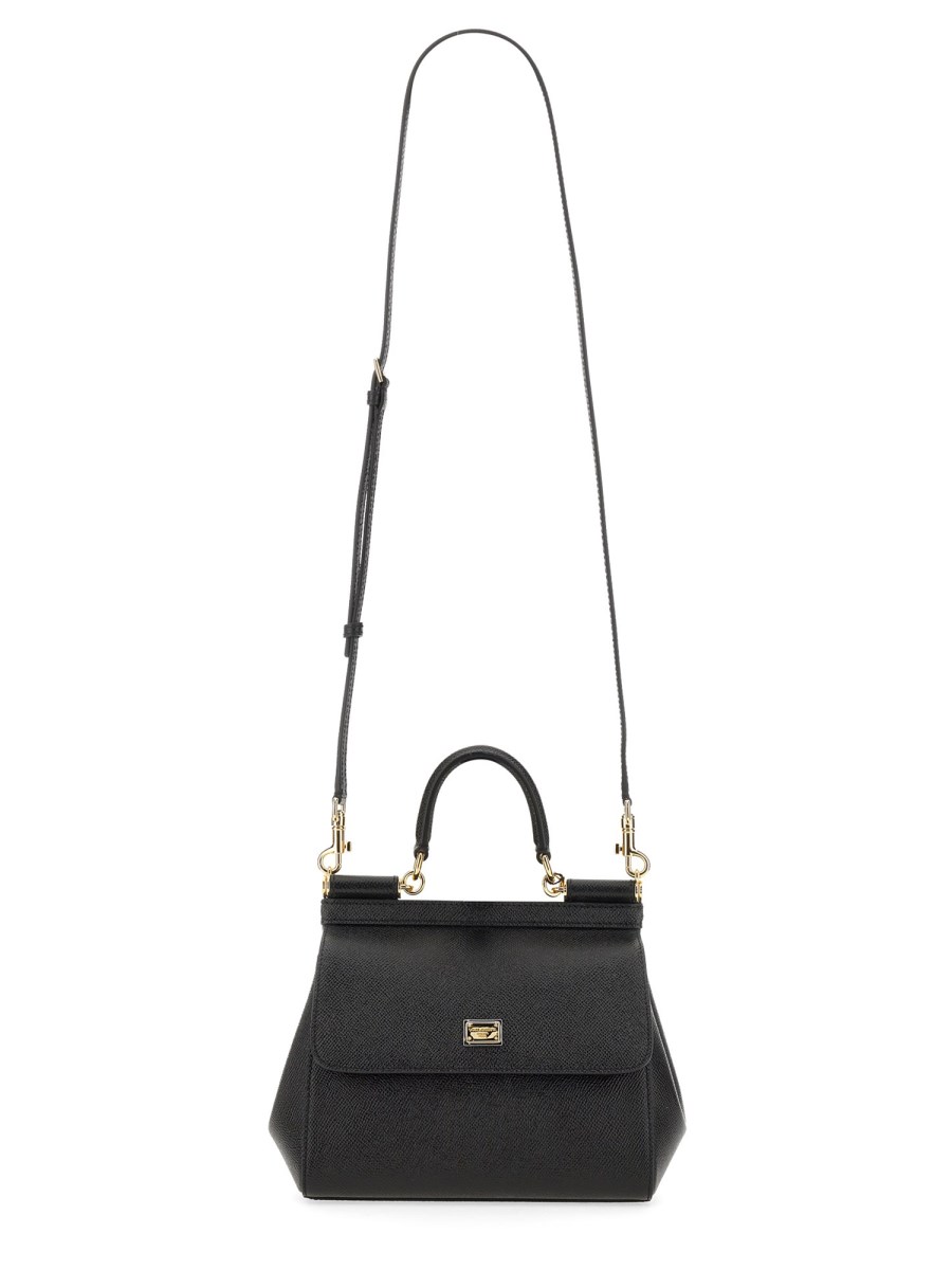 DOLCE & GABBANA BORSA "SICILY" MEDIA IN PELLE