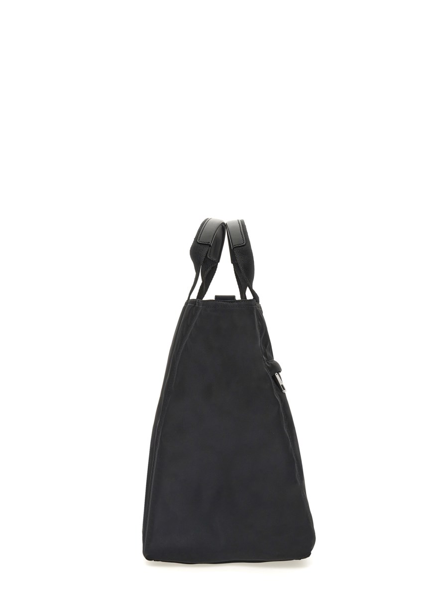 DOLCE & GABBANA BORSONE IN NYLON CON LOGO GOMMATO